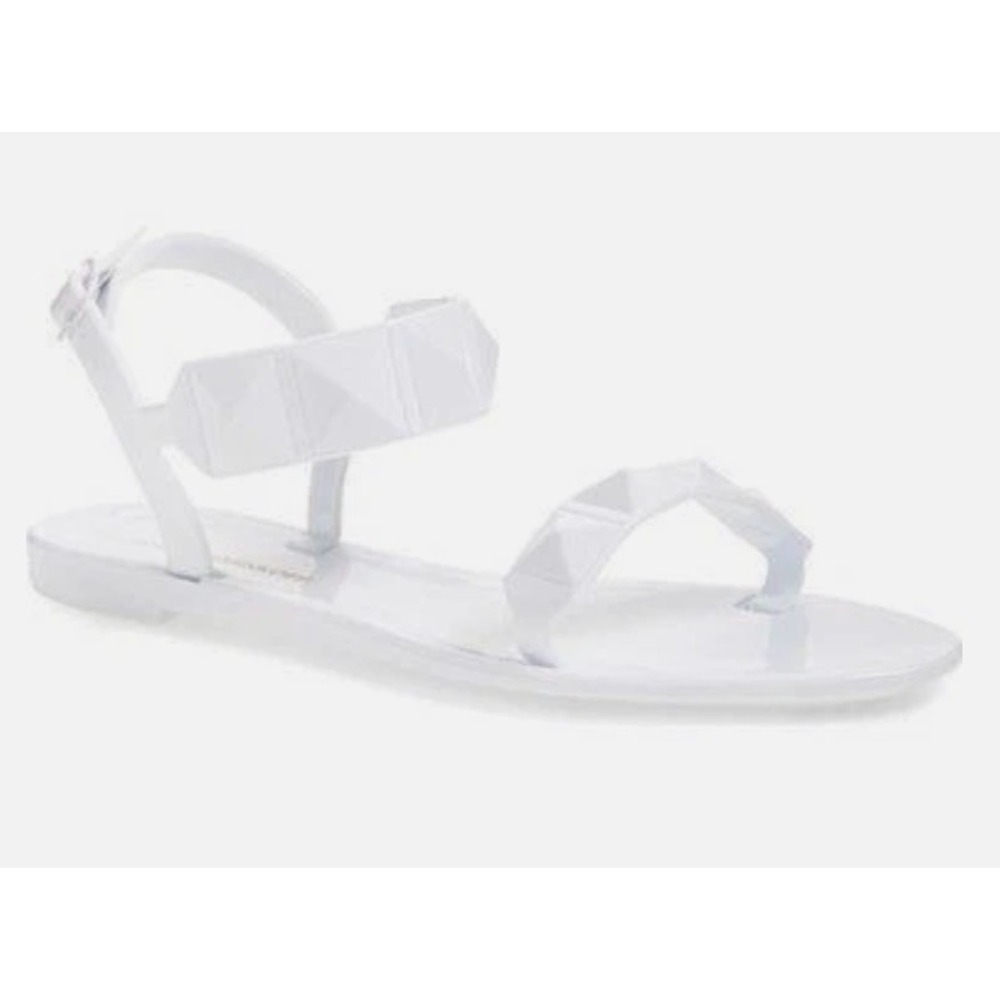 Rebecca Minkoff Womens Jana Ankle Strap Jelly Sandals White Studs EU 37 US 7
